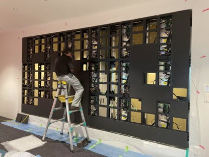 屋内壁付け施工5