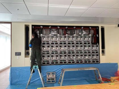 屋内壁付け施工6