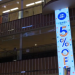 相模原 商業施設 — 天井・柱巻き大型LEDビジョン
